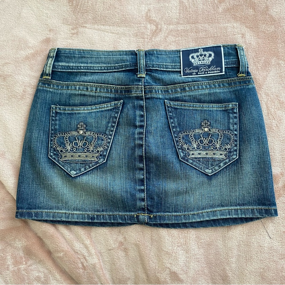 Rock & Republic Blue Denim Mini Skirt